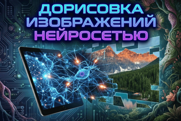 Дорисовка изображений нейросетью