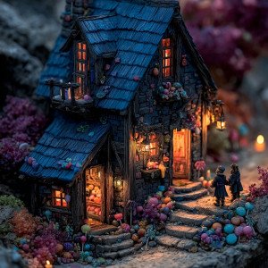 Зимняя сказка и пряничный домик